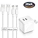 iPhone Charger, Cablex 2.1A/5V Dual Port Wall Charger Travel Adapter with 2 Pack 6FT Lightning to USB Cable Charging Cord Compatible with iPhone X 8 8Plus 7 7Plus SE 6sPlus 6s 6 5s, iPad and More