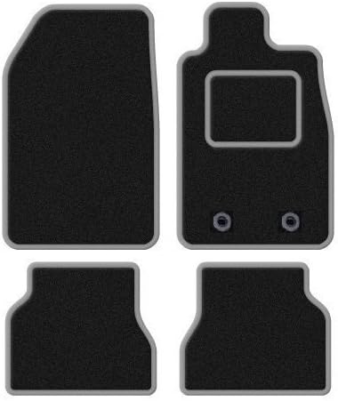 Rmsone GENUINE FULLY TAILORED BLACK CARPET CAR MATS CAPTUR 2013> (GREY TRIM)