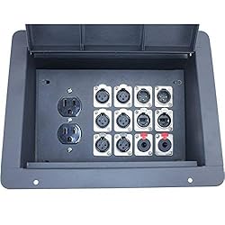 MCSPROAUDIO Recessed Stage Floor Box with 6 XLR