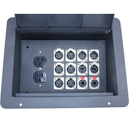 MCSPROAUDIO Recessed Stage Floor Box with 6 XLR