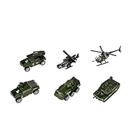 Heberry Vehicles Models Car Toys Set for Kids 6 Pack Assorted Alloy Die-cast Military Vehicles Models Car Toys Set,The Most Amazing Gift for Child