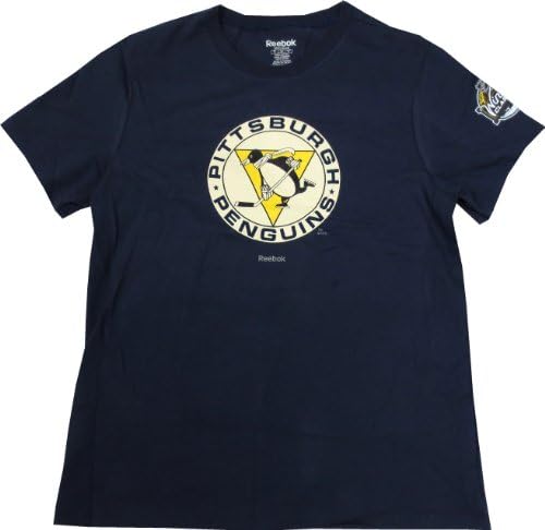 Pittsburgh Penguins Reebok Women's Navy Blue Vintage Logo T-shirt - XL