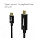 USB C TO Mini dp cable,Belinda USB-C Type c to Mini DisplayPort/Mini DP Adapter Cable 6FT With Aluminium Case Support 4K 60HZ resolution for Apple New Macbook Pro 2017, Samsung Galaxy S8