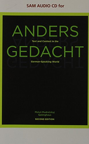 SAM Audio CD-ROM Program for Motyl-Mudretzkyj/Späinghaus' Anders gedacht: Text and Context in the German-Speaking World