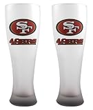NFL San Francisco 49Ers 23-Ounce Frosted Pilsner Glass Set (Pack of 2)