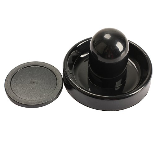 Domybest 96mm Air Hockey Table Felt Pusher Mallet Goalies with 1pc 63mm Puck Black - Thumbnail 2
