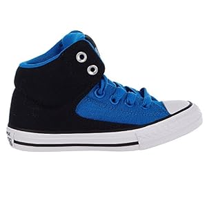 Image of Converse Kid's Boys Chuck Taylor All Star High Street Hi Fashion Sneaker Shoe, Soar/Black/White, 13.5