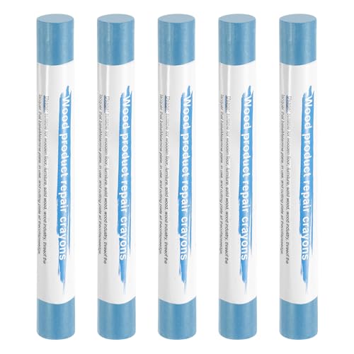 HARFINGTON Wood Filler Sticks Wooden Wax Touch Up Crayon Sky Blue 5pcs at Amazon