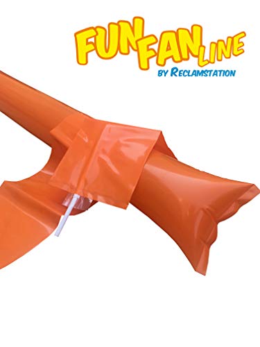 Fun Fan Line - 100 Pairs Bam Bam Thunder Sticks. Noise Makers for Sporting Events. Boom Sticks for Cheerleading. Noise Sticks for Stadium or Parties. (Orange)