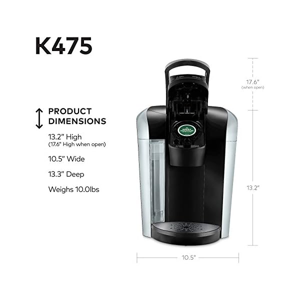 Keurig K475 Coffee Maker, Single Serve KCup Pod Coffee Brewer