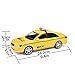 Liberty Imports Friction Powered Yellow Taxi Toy Car with Lights and Sounds - Push Car for Toddler and Children (9.5-Inch)