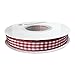 Red Gingham Ribbon Woven Edge Checkered Craft 25 Yards Ribbon Roll, 3/8 Inch Wide