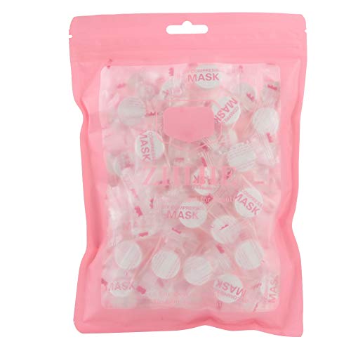 100Pcs Compressed Mask - Outdoor Travel Disposable Compressed Face Mask Portable Non-woven Fiber DIY Facial Mask Skin Care