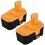 [Upgraded] 3600mAh Ni-Mh Replacement for Ryobi 18V Battery One+ P100 P101 ABP1801 ABP1803 BPP1820 2 Packs