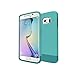 Samsung Galaxy S6 Edge Case: Stalion® Slider Series Matte-UV Textured Sliding Style Protective Hard Case (Teal/Splash)