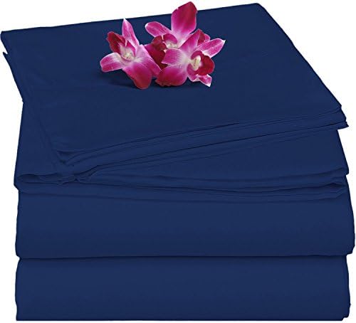 #1 Bedding Brushed Microfiber 1800 Bedding -Soft Luxury Reversible Bed Sheet Set -Hypoallergenic,Wrinkle Free, Stain Resistance -3 Piece set with 16" Deep Pocket -TWIN XL(NAVY) by Steffani