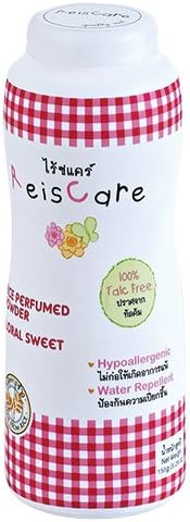 Reiscare Rice Starch Talc Free perfumed Baby Powder, Floral Sweet Scented,Family Size 150g (5.29 Oz), 100% Talc Free Baby Powder