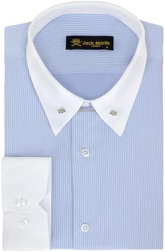 Jack Martin London Blue Striped Pin Collar Formal Shirts for Adult Men |  Mens Long Sleeve Dress Shirt with Collar Bar (Blue,XL) price in UAE | Amazon  UAE | kanbkam