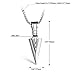 SOURBAN Men Stainless Steel Jewelry Spear Point Arrowhead Pendant Necklace