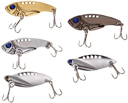 5 Piece Bass Spoon Crank Bait Set In Mini Tackle Box