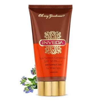 Inveda Sun screen Cream Gel SPF 50 PA+++ with Comfrey & Zasta