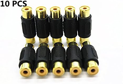 GHWL 20 Pack Gold Plated RCA Female to Female AV Coupler Joiner Extender