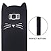Mulafnxal Case for Samsung Galaxy S8,Soft Silicone 3D Cartoon Animal Cat Slim Cover, Cute Cases Kids Girls Shock Proof Rubber Gel Kawaii Character Fashion Protector for Samsung S8 Black Cat