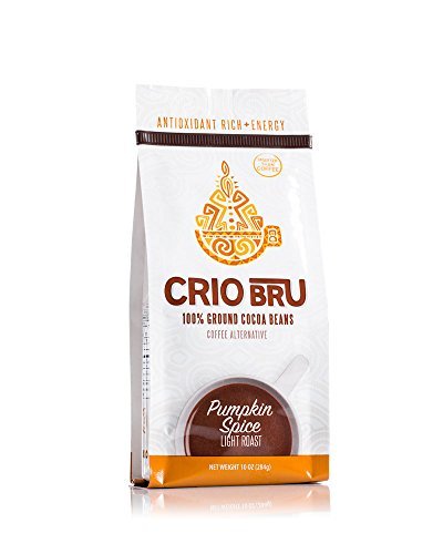 Crio Bru Pumpkin Spice Light Roast Organic Herbal Tea Coffee Alternative Substitute 99% Caffeine Free Whole-30 Gluten Free Honest Energy Boost Low Calorie (10oz)