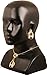 Touchstone gold tone Indian bollywood beautiful mesh and cut work faux pearls emerald jewelry pendant set