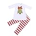 OVERMAL 1Set Kids Girls Christmas Trees T-shirt Tops+Pants Outfits Clothes