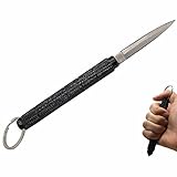 Pocket Keychain Knife, Kubaton Knife Self Defense Knife Outdoor Tactical Knife for Girl Men & Women (Black)