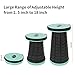 FSUTEG Folding Stool Folding Camping Stool Retractable Adjustable Plastic Step Stool for Picnics Camping Fishing Hiking BBQ Outdoors Indoors Kitchen Max Load 287lbs （ Peppermint Green）thumb 1