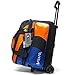 Pyramid Path Deluxe Double Roller with Oversized Accessory Pocket Bowling Bag (Royal Blue/Orange)