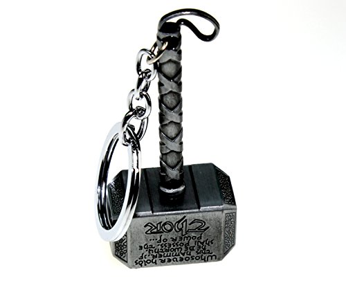 Marvel The Avengers Thor Thor's Hammer Metal Keyring Keychain US Selller (Silver)