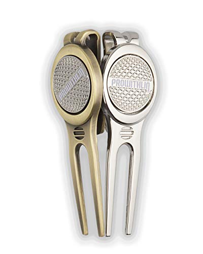 prowithlin Golf Divot Tool w/Golf Ball Marker, Exquisite Golf Gift for Dad | Divot Repair Tool(Bronze II) - Thumbnail 7
