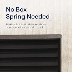 Nectar Full 12” Mattress with Bed Frame - Grey