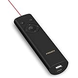 Pisen Wireless Presenter 2.4GHz Red Laser presentation remotes and Air Mouse Remote Clicker, 2500mah Mini Power Bank Remote Presentation PPT clicker for computer, MacBook, Projector