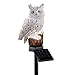 Collections Etc Small Life-Like White Owl Solar Lighted Garden Stake, White