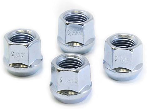 WheelGuard 1109 Zinc Finish, Open-end Acorn Bulge Lug Nuts (M14x1.5 (4 Nuts))