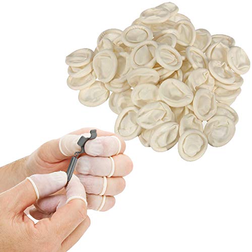 288 PCS Disposable Latex Finger Cots Rubber Fingertips Protective Finger Gloves Art Latex Tissue Finger Cot by Mighty Gadget - Thumbnail 5