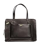 Tutilo Designer Handbags: Task Master Frame Work and Travel Tote - W/ Computer Sleeve & Battery Charger
