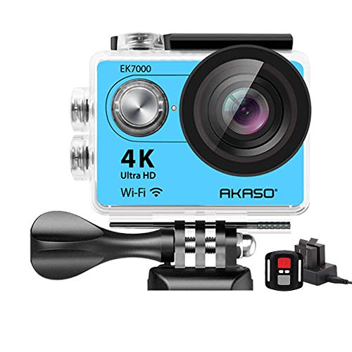 AKASO-Cmara-Deportiva-WiFi-4K-12MP-Cmara-acuatica-sumergible-30m-Cmara-de-accion-Cargador-con-2-Bateras-Accesorios-Multiples-Para-Buceo-Ciclismo-Surf-20-Pantalla-170-Gran-ngulo-EK7000