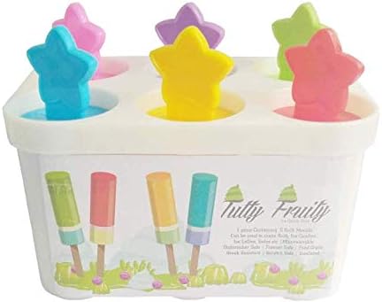 NexusWorld Summer Special 6 Pcs Tutty Fruity Crazy Ice Cream Mould and Kulfi Maker Multicolor Plastic Ice Cube Tray Set