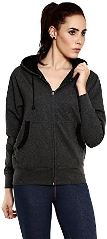 GOODTRY Women's Cotton Hoodies-Charcoal Melange