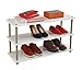 ClosetMaid 3-Tier Shelf Organizer Unit for Shoes, Accessories, Hats, Purses, Bags, in Entryway or Closet, Wood Shelves with Metal Frame, White