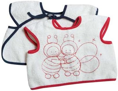 Cotton People Organic Bavoirs Bavoir Bebe Tablier Sans Manche Abeille Bleu Amazon Fr Bebes Puericulture
