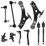 OCPTY - New 10-Piece fit for 2004-2006 for Chevrolet Colorado for Gmc Canyon for いすず i-280-2 Front Upper 2 Lower Ball Joint 2 Stabilizer/Sway Bar 2 OCPTY - New 10-Piece Upper Control Arm Inner Tie Rod End Outer Tie