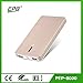 EPB 8000mAh External Battery Power Bank Portable Charger Backup Pack for iPhone, Samsung, Galaxy, Tablets and More (Gold)