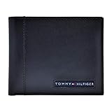 Tommy Hilfiger Men's RFID Blocking 100% Leather Cambridge Passcase Wallet, black, One Size
