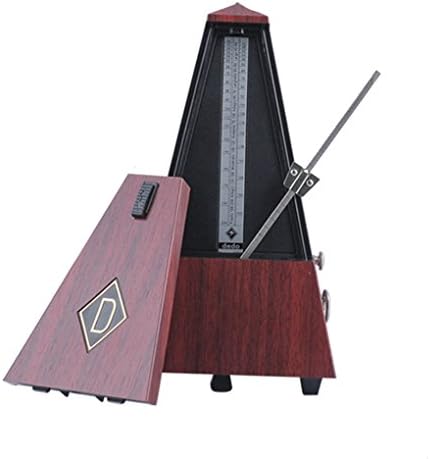 Mechanical Metronome Professional High Accuracy Antique Vintage Style For Guitar Piano Parts Accessories Tempo Range 40 - 208 beats per minute (Redwood)